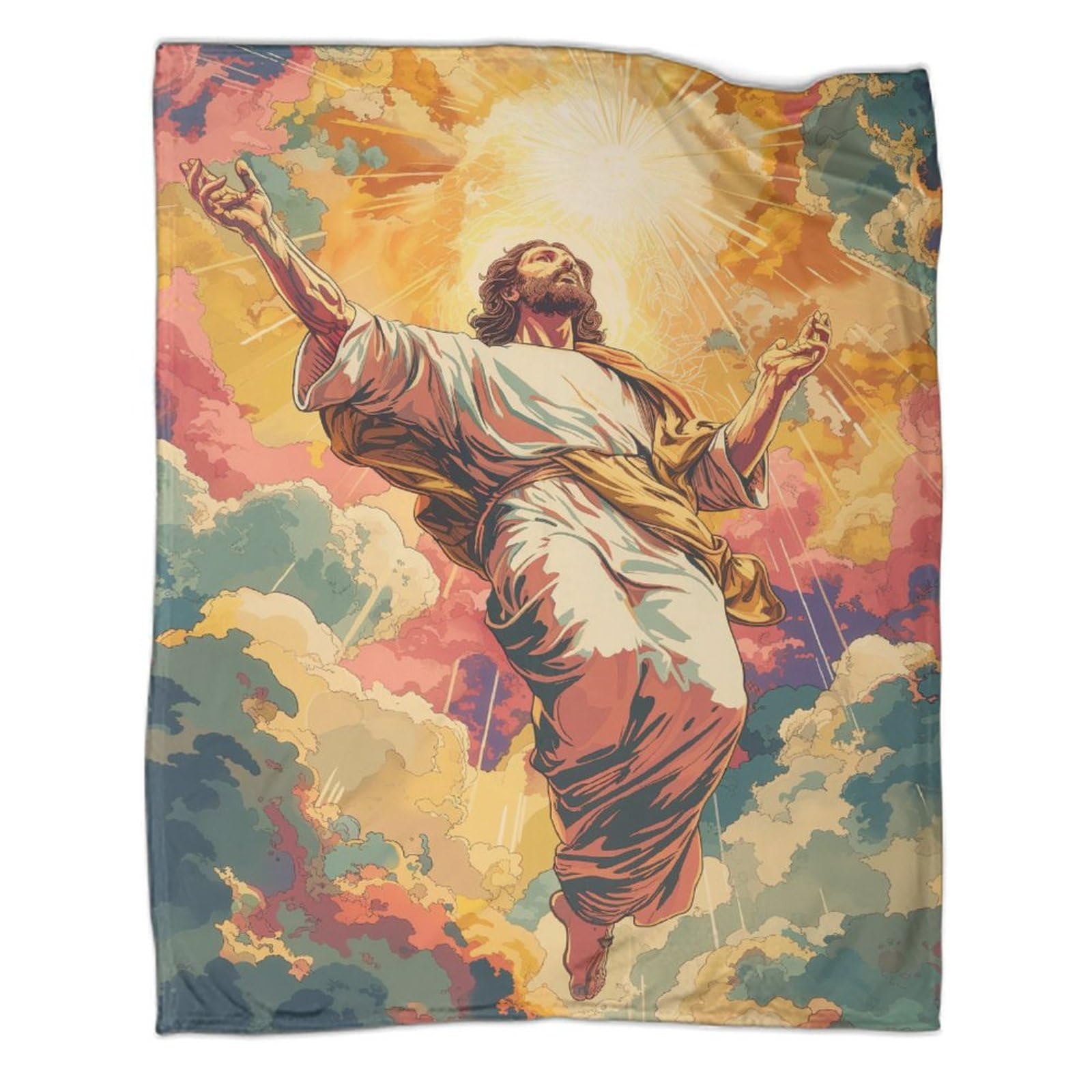 Couverture Jésus douillette le cadeau parfait pour réchauffer le lit de vos proches