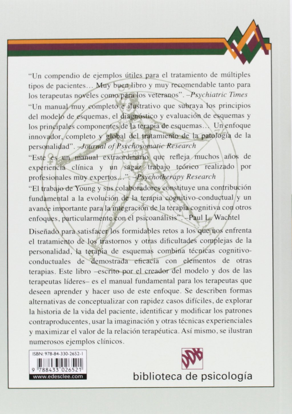 Terapia de esquemas: Guía práctica: 184 (Biblioteca de Psicología)