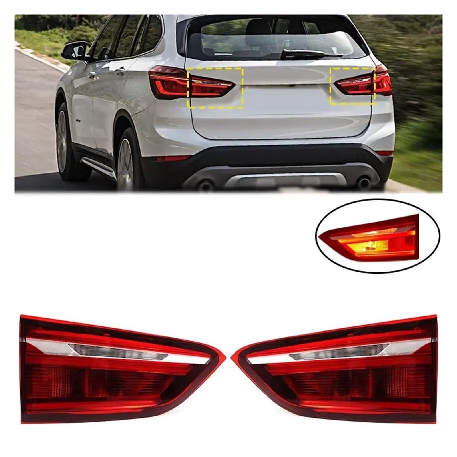 Per BMW Per X1 Per F48 Per F49 2016-2019 Fanale Posteriore LED Auto Luce Stop Gruppo 63217350697 Fanale Posteriore(Inside Right)