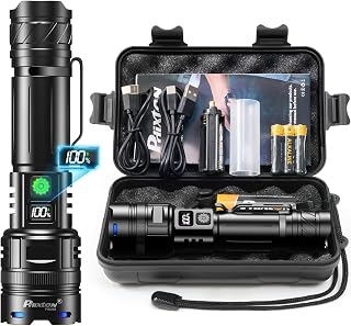 PHIXTON PH2403 10000 Lumens Rechargeable Flashlight - 3280ft Beam, USB-C Power Bank, IPX7 Waterproof for Hiking Camping