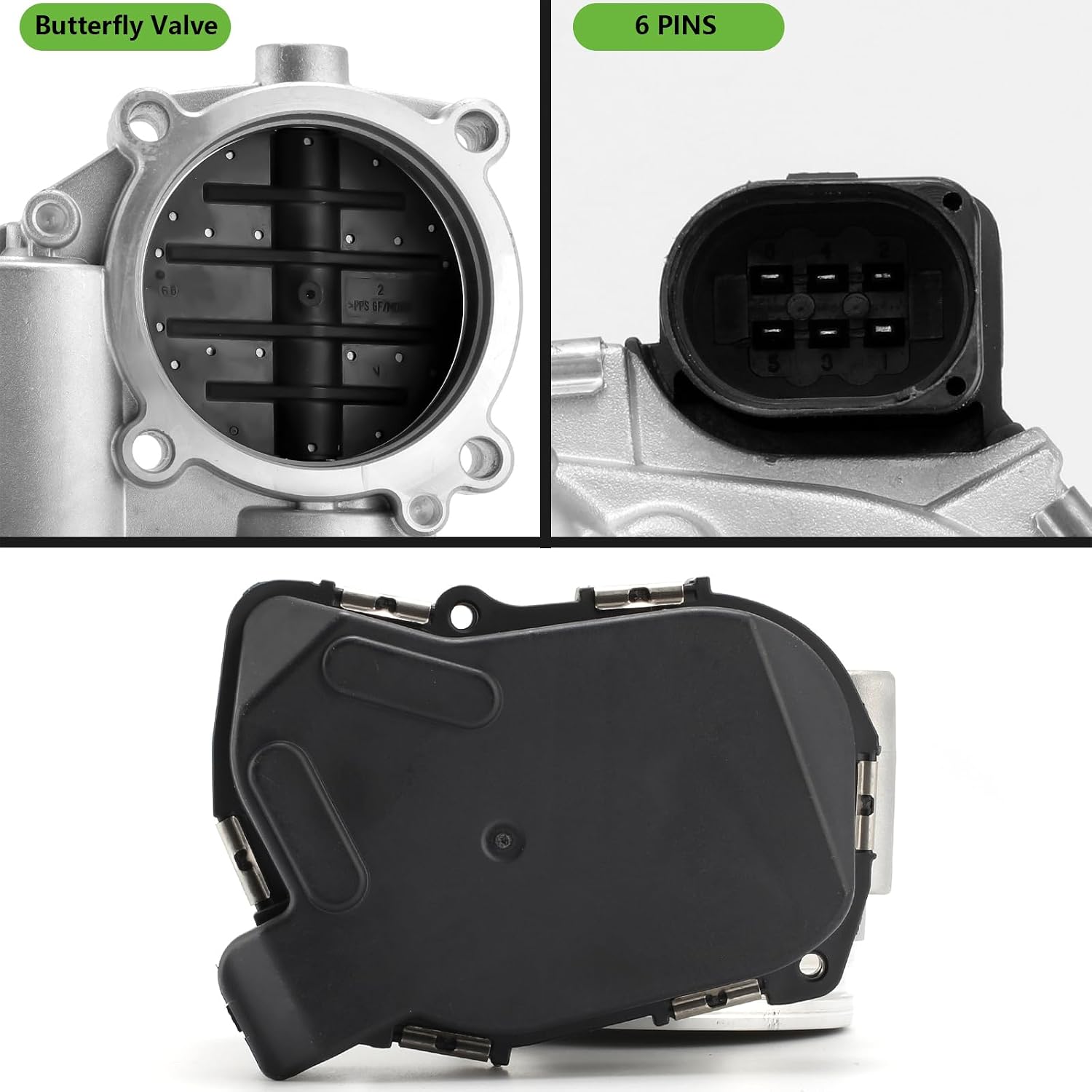 Electronic Throttle Body Assembly Compatible with Audi A4 A5 A6 A7 A8 Quattro Q5 Q7 S4 S5 SQ5,Compatible with Volkswagen Touareg 2011-2015, Replace # 06E133062H 06E133062C 06E133062G 67-4012 6E-4012