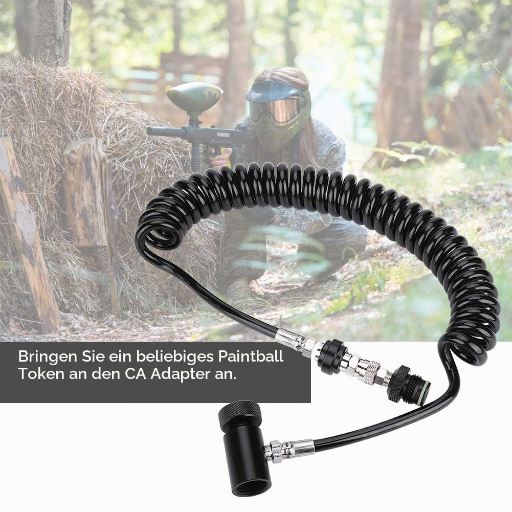 TREETDOBV Paintball-Marker, Fernspule, Flaschenanschlussventilschlauch, Wellschlauch, Paintball-Ausrüstung, Langlebiger Tragbarer Regler, Paintball-Fernentlüfter, Paintball Mamba für 4500 Psi HPA