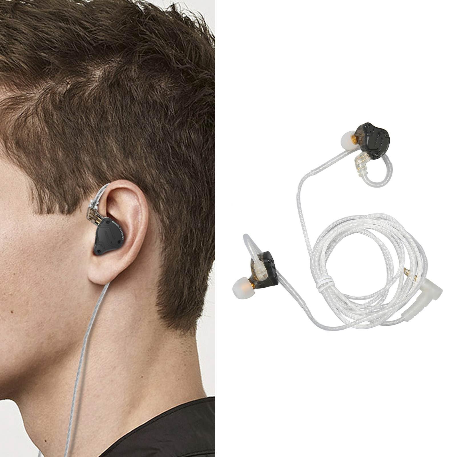 Generic Przewodowe Słuchawki Douszne HiFi z Odłączanym Kablem zapewniają Lepsze Wrażenia Muzyczne i Wygodne Noszenie dla Audiofilów Metalowe 1DD 4BA Srebrne 2 Nakładki na Uszy