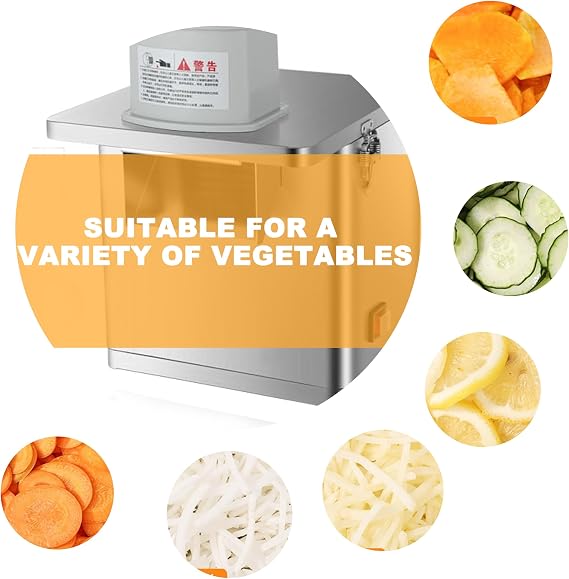 Electric Vegetable Dicer, Commercial Vegetable Chopper Dicer Shredder, Potato Cutter Food Processor Fruit Cutting Machine with 10* Grid Blade Cleaning Brush/Dicer Slicer Commercial