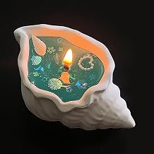 Oceans Shell Scented Candle - I Accidentally Burned The Oceans - Whelk Gel Wax - Unique Conch Aquamarine Starry Sky Pearl Jelly Natural Scented Candle Long Lasting for Party Room Photo Prop Decor