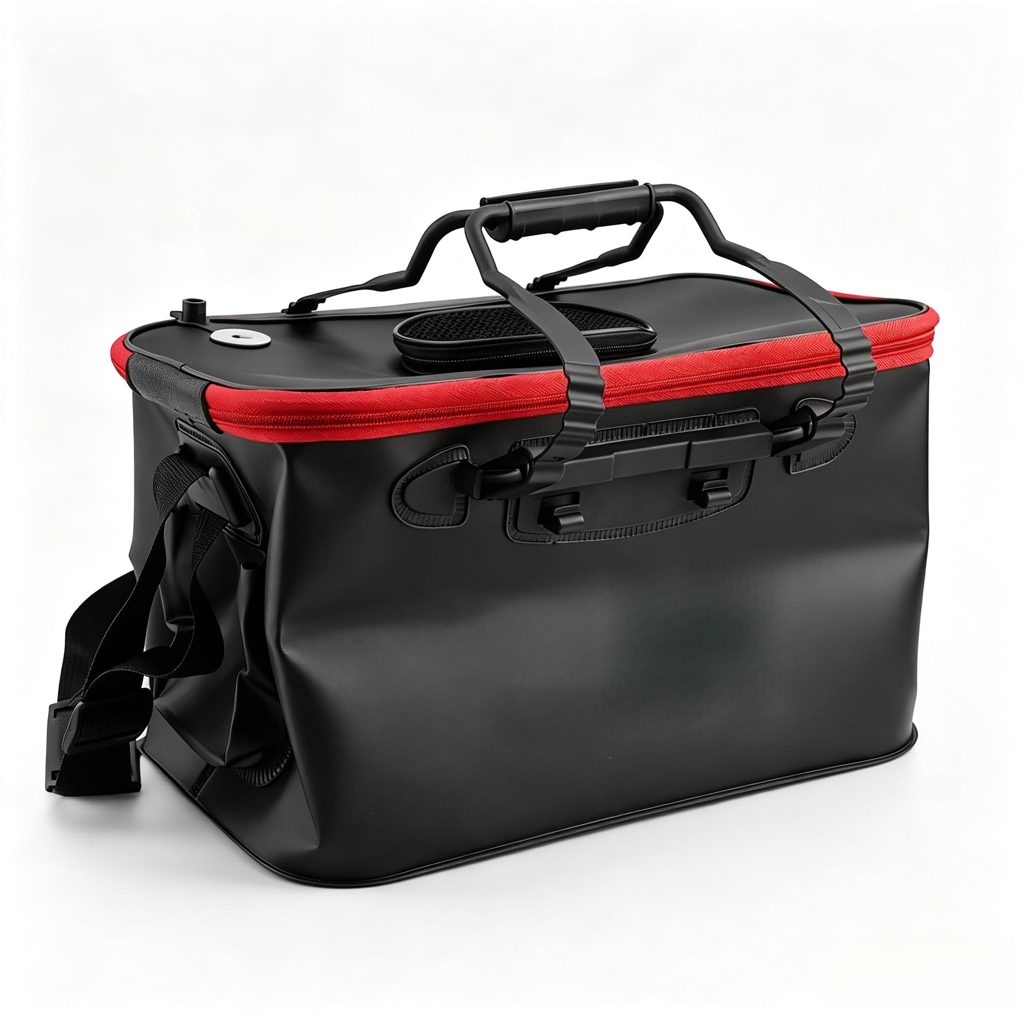 EVA Folding Live Fish Bucket Portable Collapsible Fishing Box for Sea Fishing Camping Hiking and Bait Storage Use (50cm)