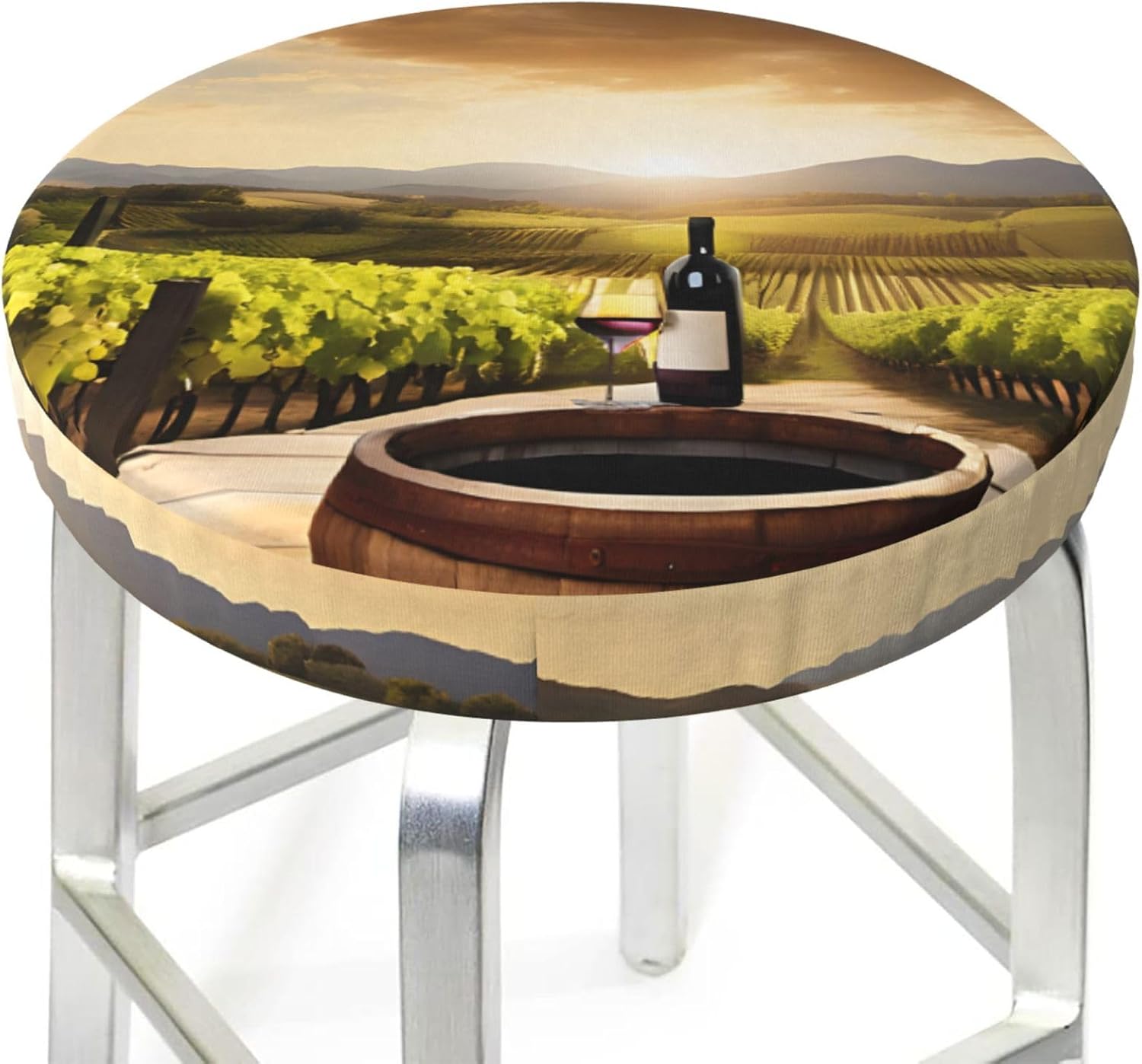Round Bar Stool Seat Cover for Home Kitchen Dining Chair - 12 inch