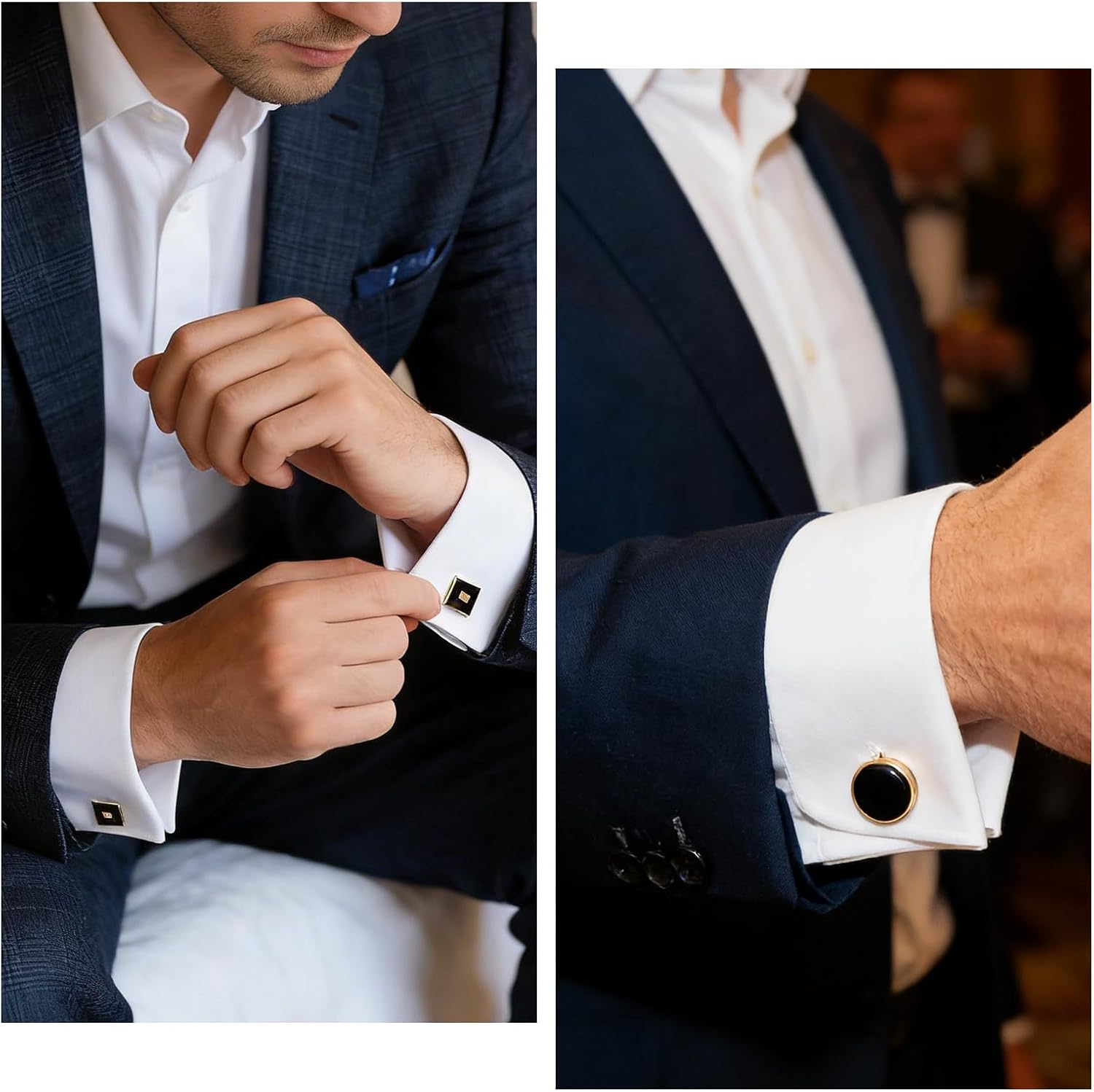 Cufflinks Cuff Links for Men,Cuff Links Fashion Men Cufflinks,Diamond Crystal Cuff,Shirt Suit Men Jewelry