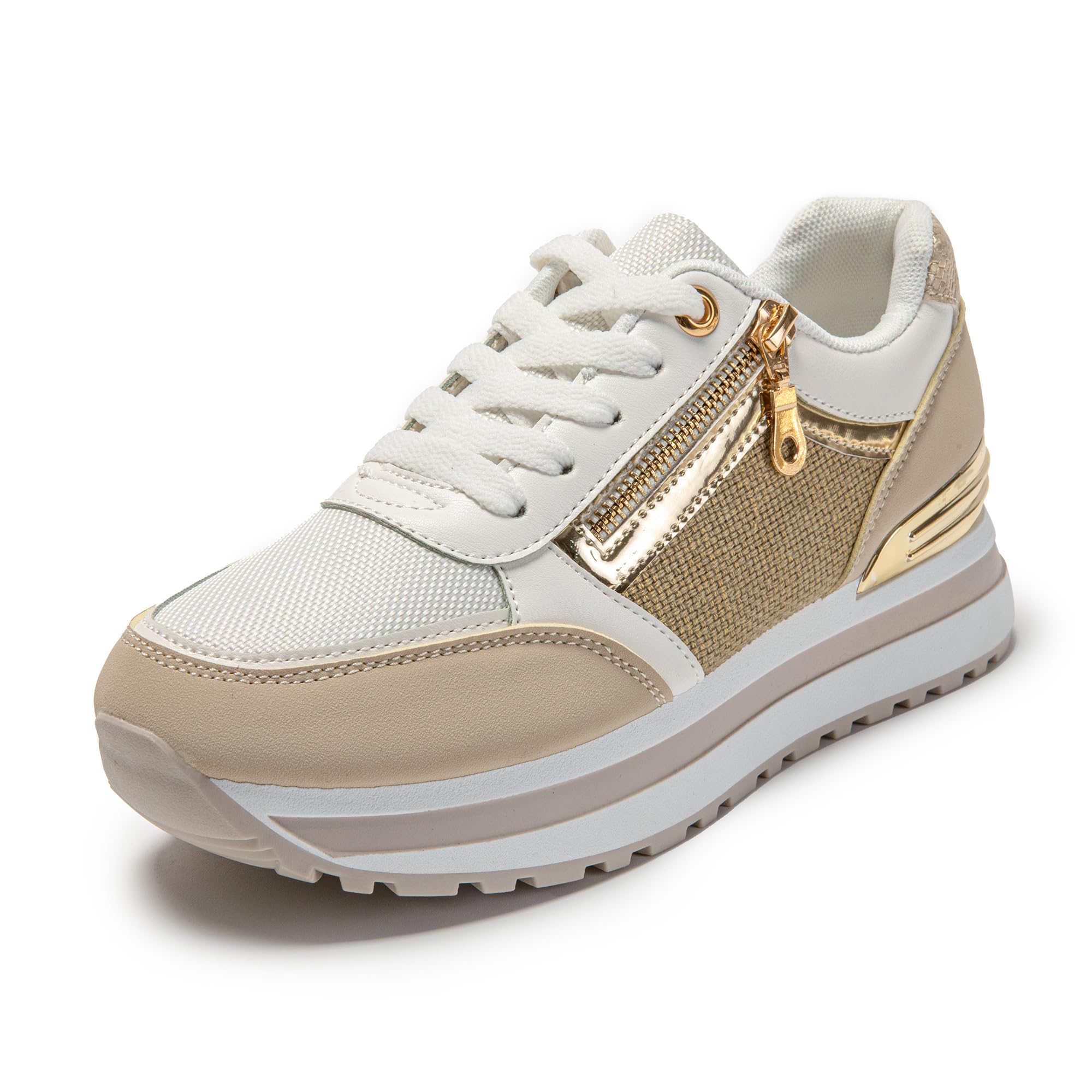 JOMIX Zapatillas con Plataforma para Mujer - Deportivas, Zapatos Cuña, Vestir - Ideales para Gimnasio, Caminata, Jogging y Fitness