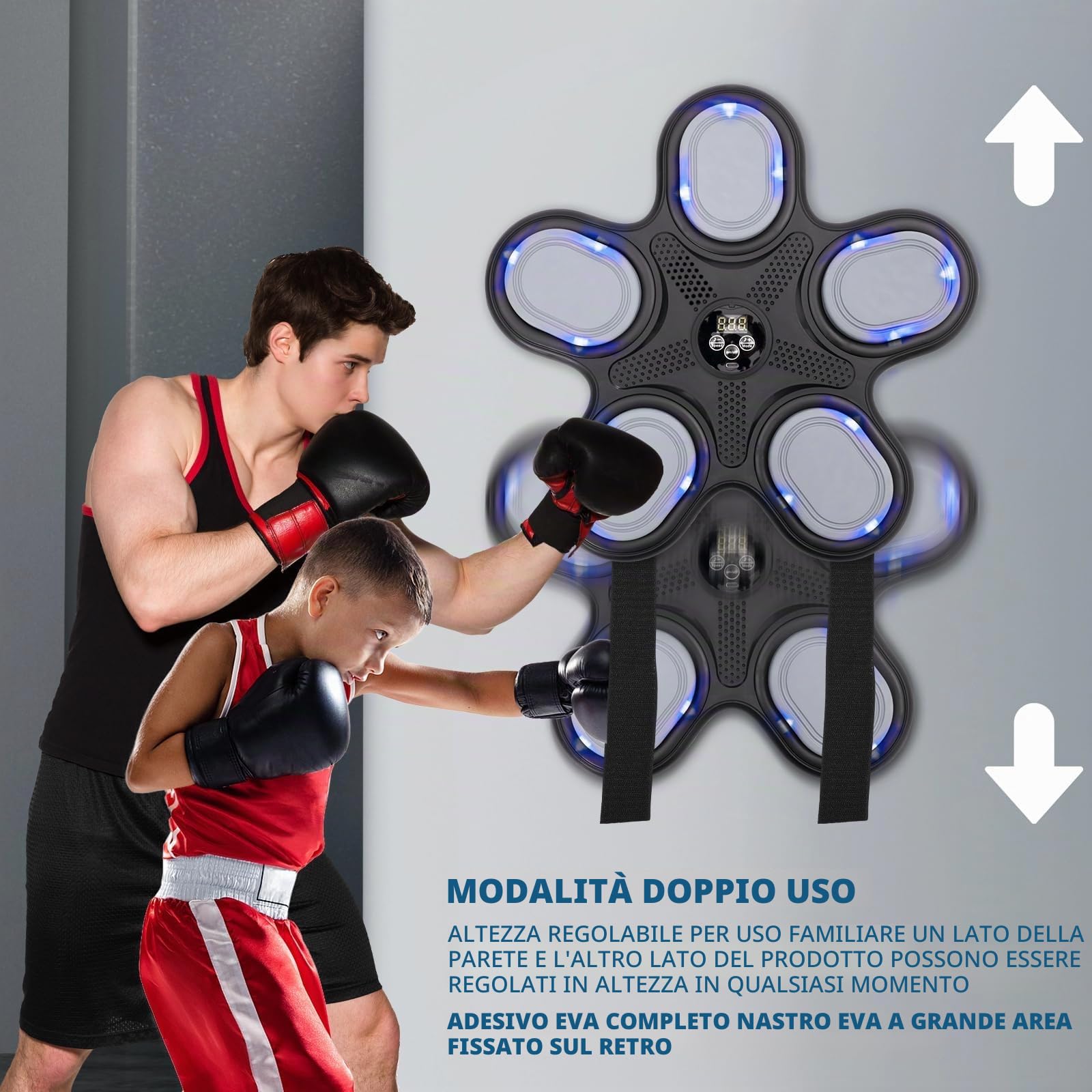 Ark miido Music Boxing Machine, Music Boxing Machine Bluetooth con Guanti da Boxe, per Bambini e Adulti, 9 modalità di velocità con Musica, Boxe per La Casa