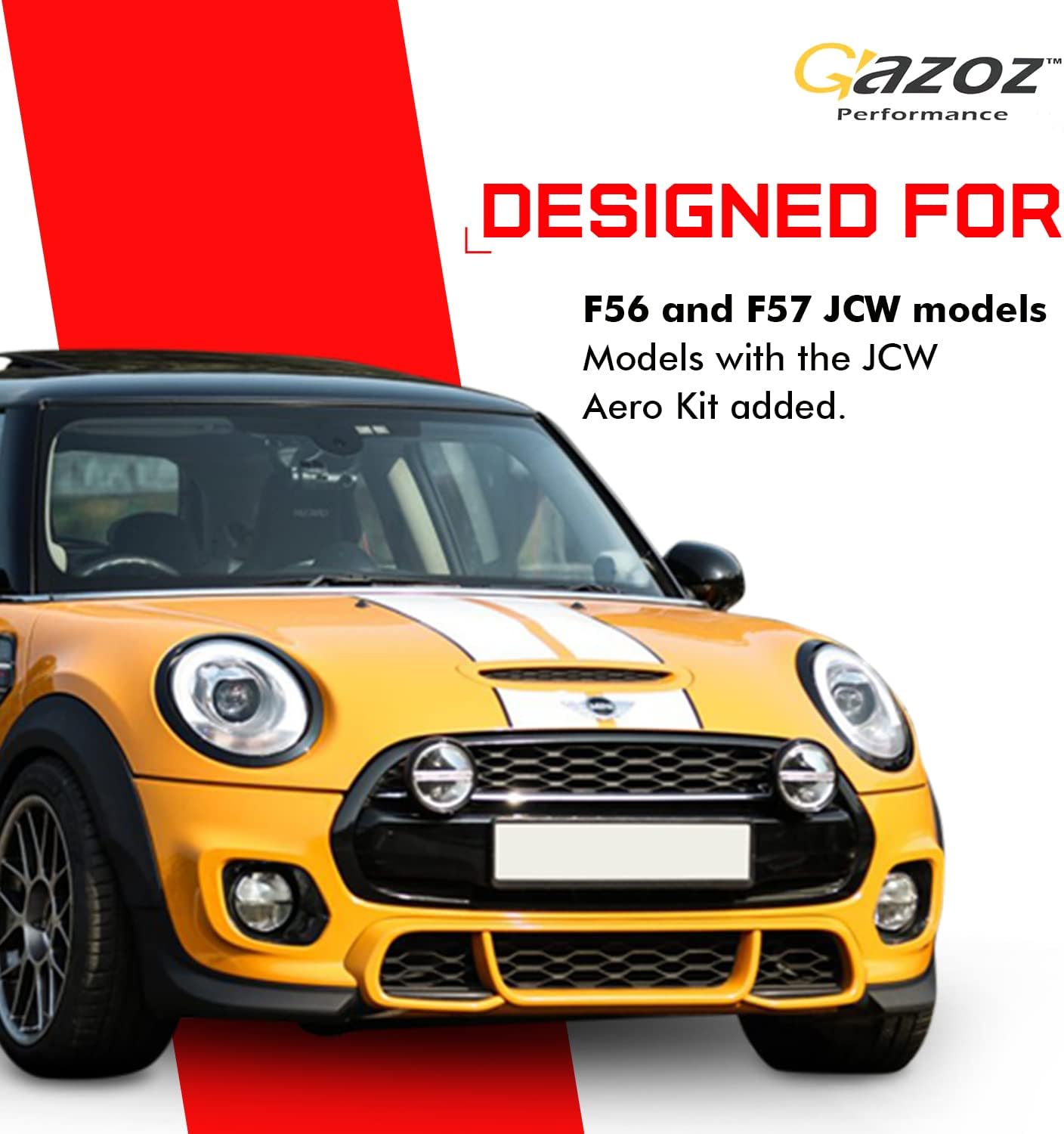 Exterior Accessories - Front Splitters Pair For F56 Mini Cooper JCW Pro 2014-2020 - Bumper trims replacement - Mini Cooper Accessories