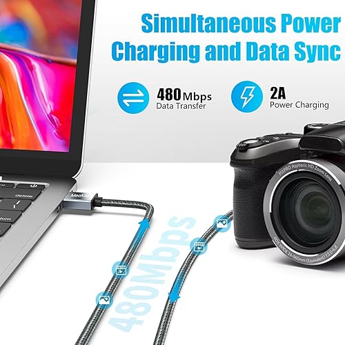 Meokse Cable mini USB de 50 pies49.2 ft, portátil USB 2.0 tipo A a Mini B, cable de carga de datos de alta velocidad compatible con Hero HD, Meokse Cable mini USB de 50 pies49.2 ft, portátil USB 2.0 tipo A a Mini B, cable de carga de datos de alta velocidad compatible con Hero HD,