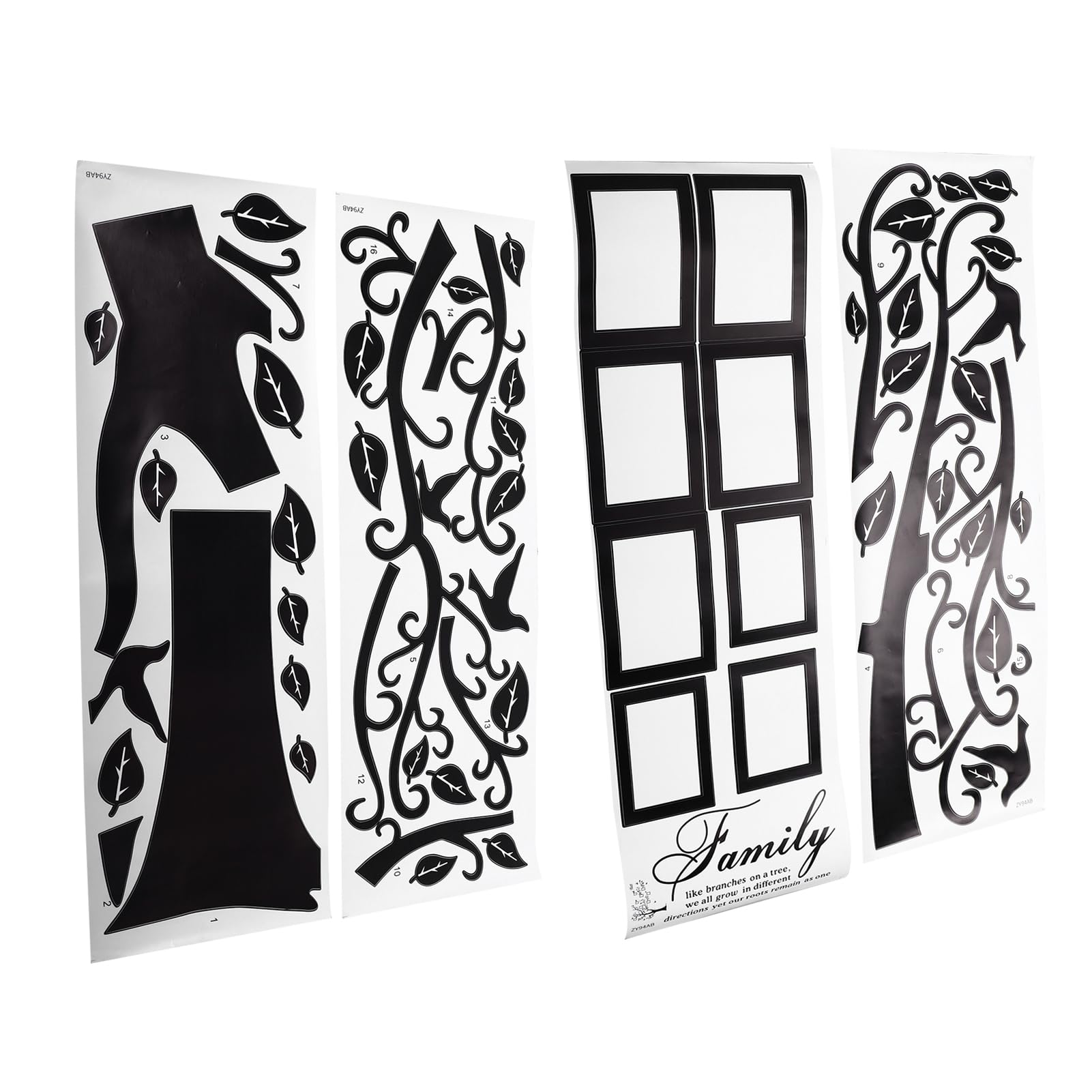 Family Tree Wall Decal, DIY Photo Frame Tree Wall Sticker with Removable PVC Material for Living Room Bedroom Home Decor