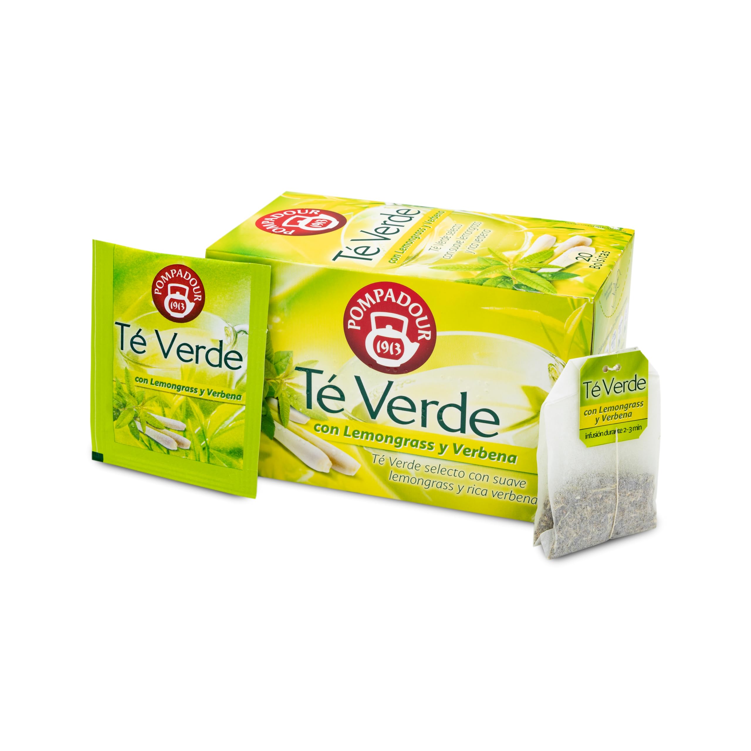 Pompadour Té Verde con Lemongrass y Verbena - 20 bolsitas