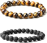 Vista 33 de Tigers Eye Protection Handmade Bracelet Best Present For Men Women Attract Wealth Chakra Feng Shui Stretchy Beaded Bracelets Lucky Friendship