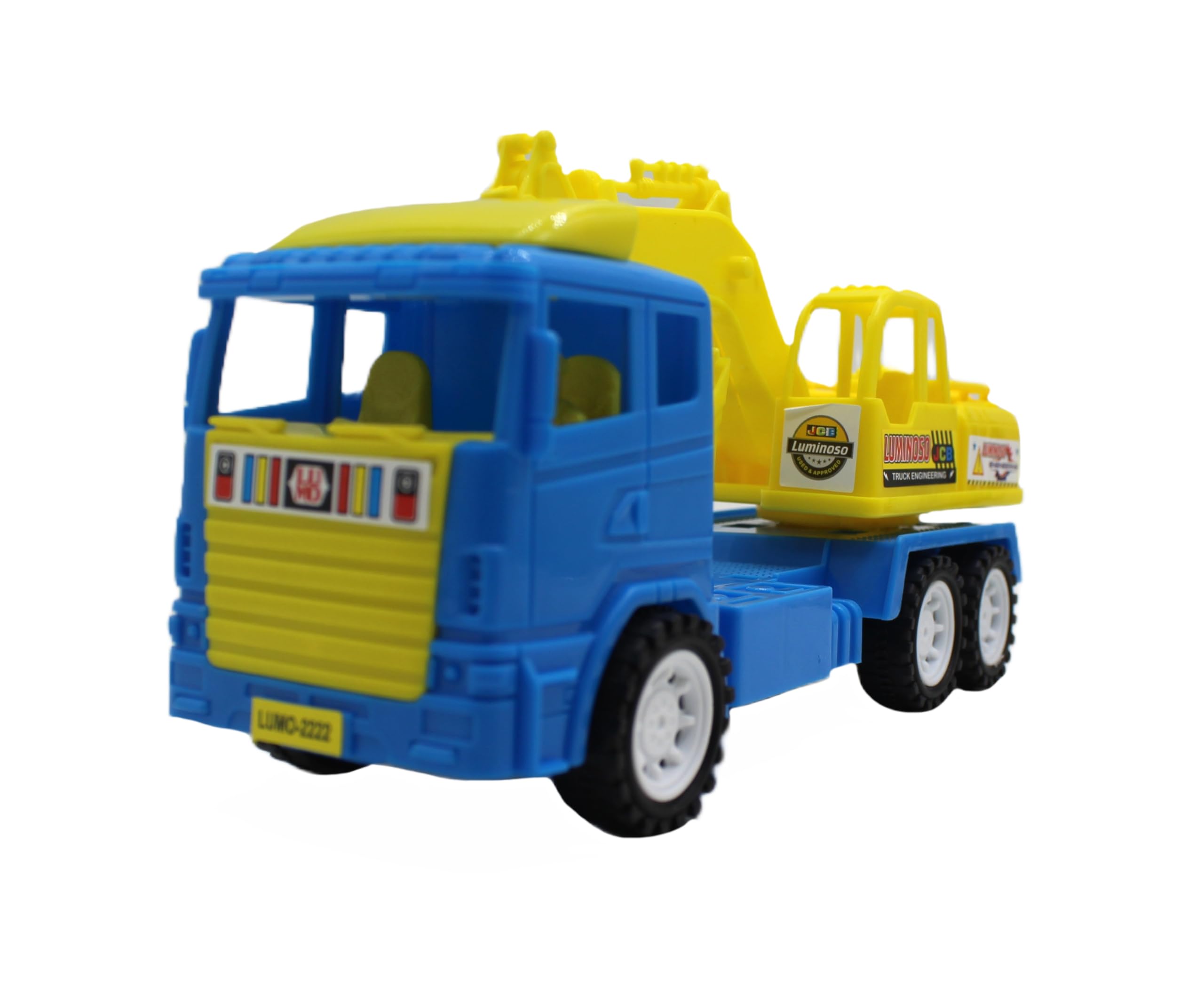 Neoinsta small size friction powered plastic excavator truck toys for kids | engineering trucks | construction trucks vehicle toys (blue and yellow) (B0C8NY7P24) Amazon Price History, Amazon Price Tracker