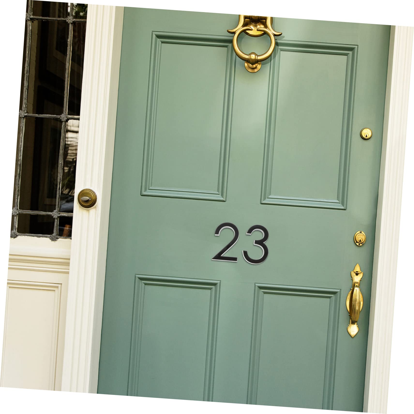 EXCEART 2 Set Adesivi Numerici Di Moderno Etichetta Numeri Civici Adesivi Numeri Civici Per Cassetta Postale Marcatore Numerico Adesivo Numero Civico Per Esterno Resina Nero 20 Pezzi*2