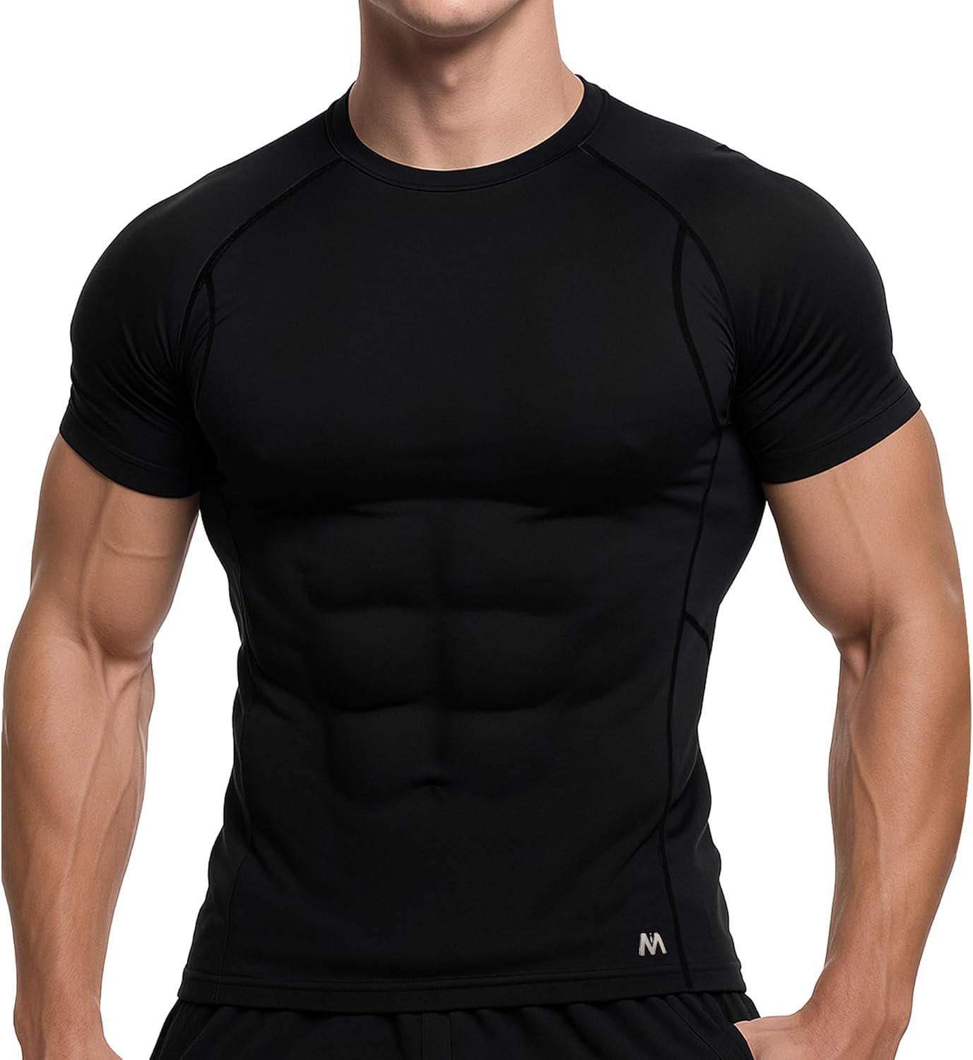 MagnaMan Men's Compression Shirts 3 - Pack: Moisture - Wicking Athletic Baselayer Tops - Image 4