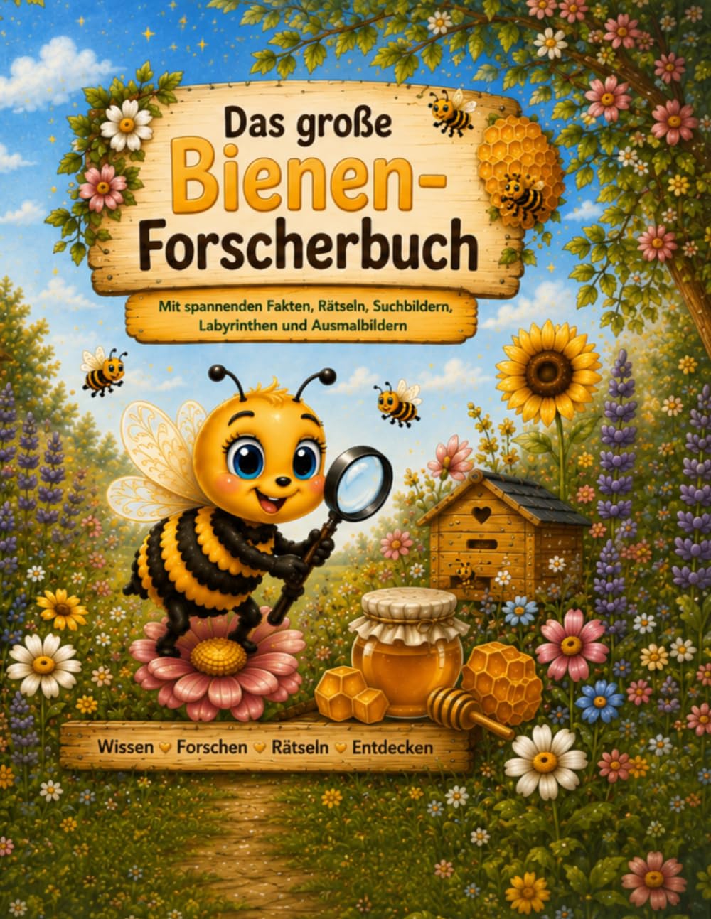 Das große Bienen-Forscherbuch: Mit spannenden Fakten, Rätseln, Suchbildern, Labyrinthen und Ausmalbildern (Gartenforscher-Mitmachbücher – Entdecken, Staunen, Mitmachen!)