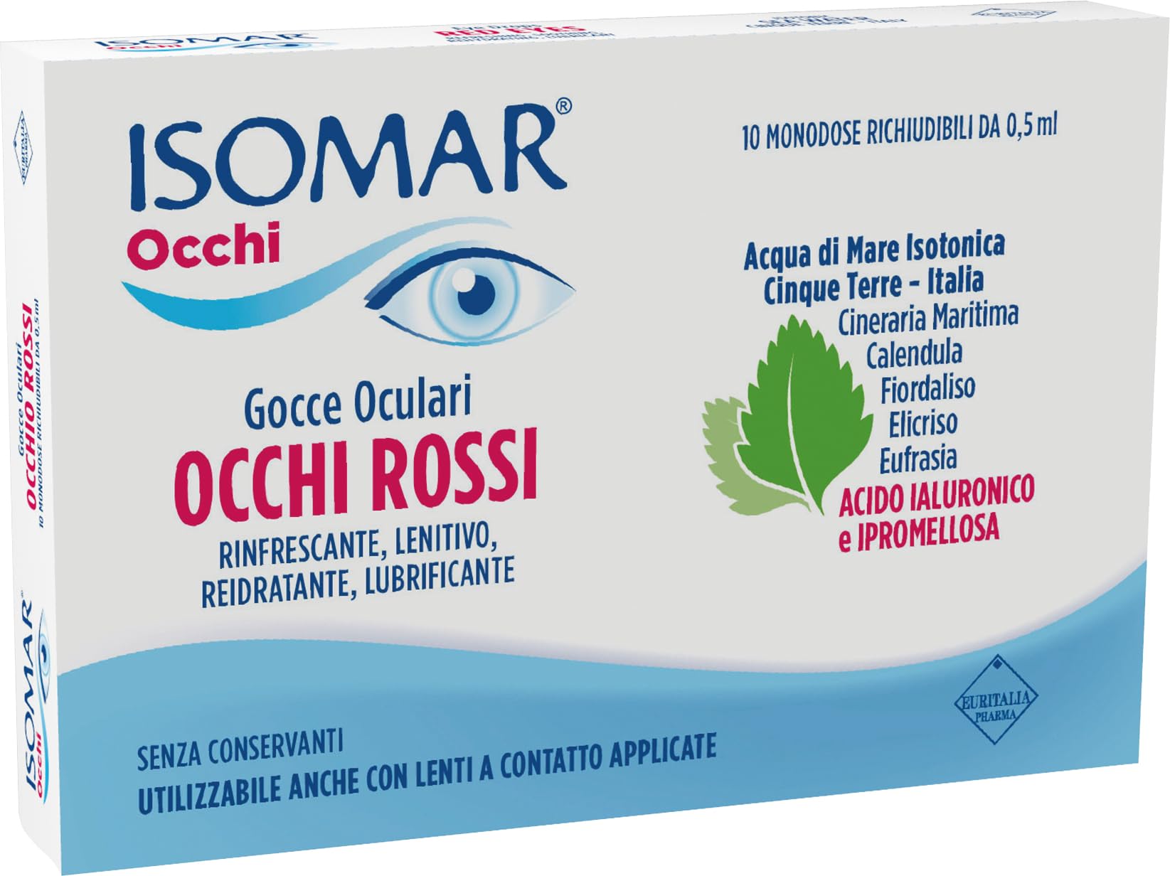 ISOMAR Isomar Gocce Ocularimonodose Occhi Rossi L, 10x0.5m, 5ml