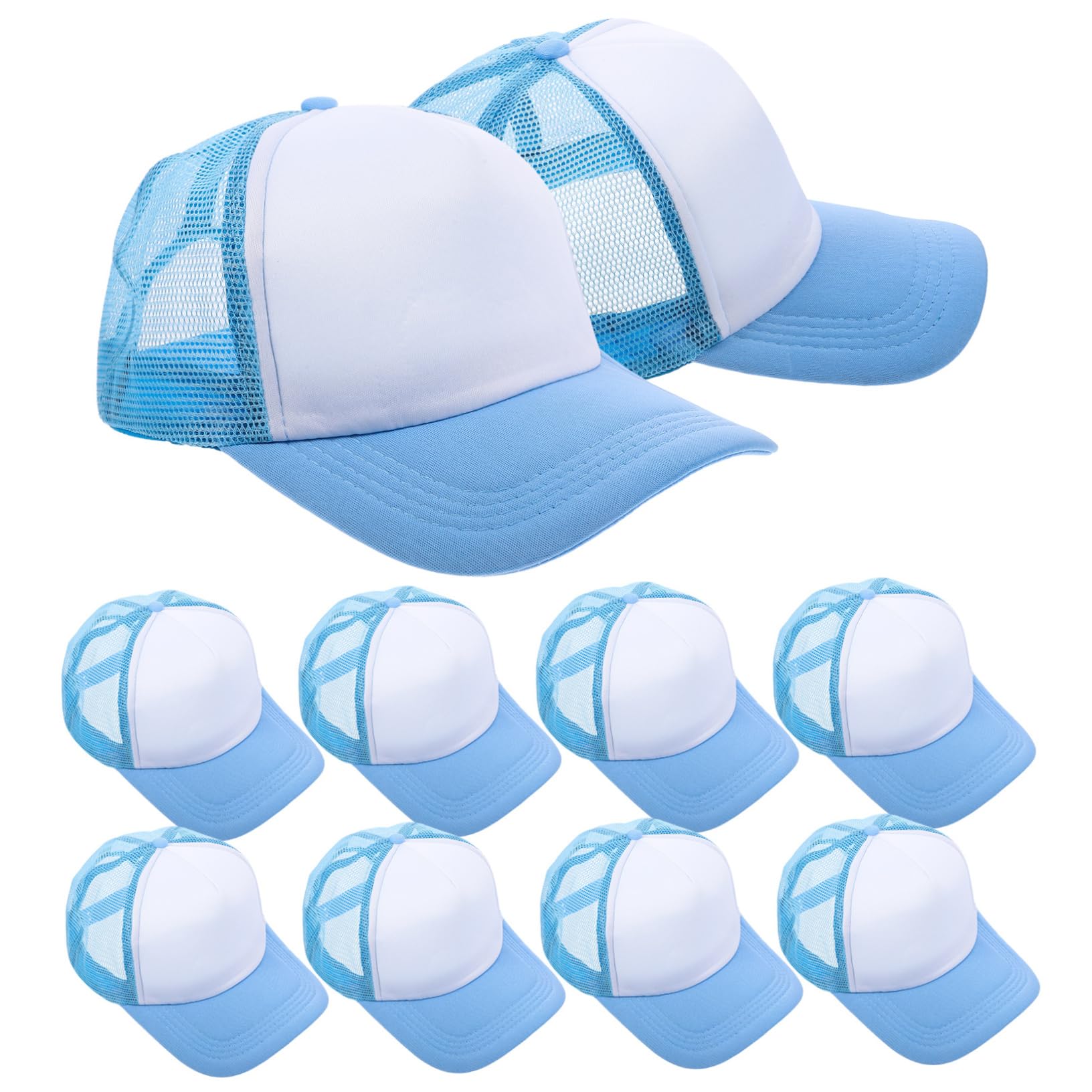 Toyvian Gorra de Béisbol Mesh para Sublimación Gorra DIY Ligera y Transpirable para Hombre Paquete de Unidades para Actividades