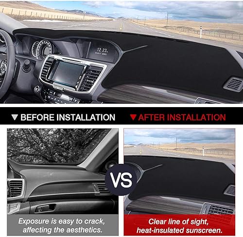 Miniatura 4 de Cartist Cubierta de tablero para Honda Accord 2013-2015 2016 2017 Accesorios Cubierta de tablero de franela Dash Mat Parasol Protector de rayos UV