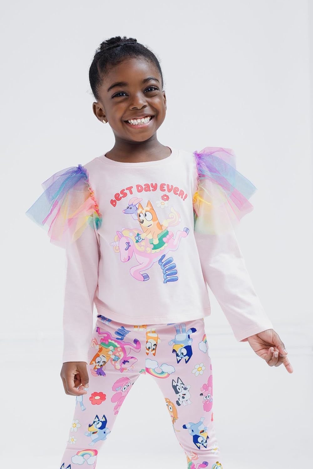 Bluey Girls T-Shirt and Leggings Outfit Set Toddler to Big Kid Sizes (2T - 10-12) - Image 5