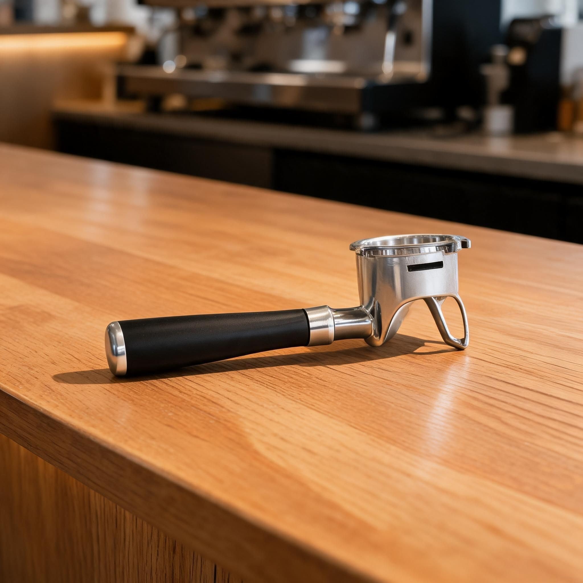 Portafiltro sin fondo para máquinas de café NJ de 54 mm para | Se adapta a las series NJ ES501, ES601, ES701, cabezal de grupo de 54 mm, diseño desnudo para detección de canalización