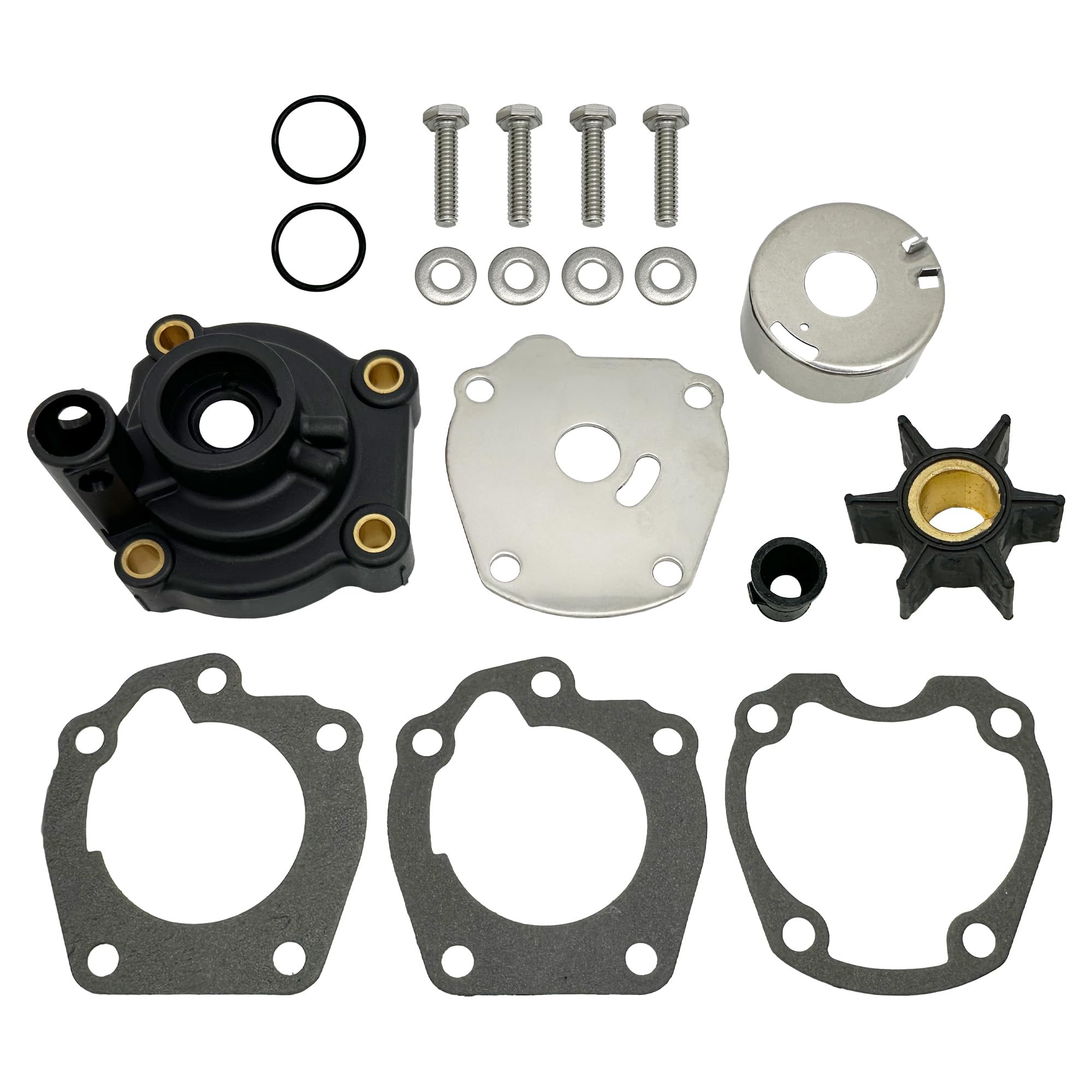 A.A Water Pump Impeller Housing Kit Replacement for Johnson Evinrude 35 HP - 0391631, 0388891, Black, Silver
