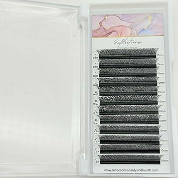 YY Eyelashes Extension - Y Shaped Volume Eyelash Extensions - 10mm Volume Easy Fan Lashes Extensions - Self Fanning Lashes 0.07 Thickness Eyelash Extensions - Professional Lash Extensions0.07C/10mm