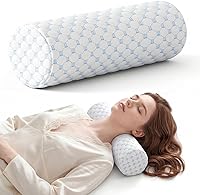 Vista 11 de Almohada Cervical de Rollo, Almohadas de Soporte Cervical de Espuma Viscoelástica, Almohadas de Cuello Redondas, Almohadas Cilíndricas de Refuerzo