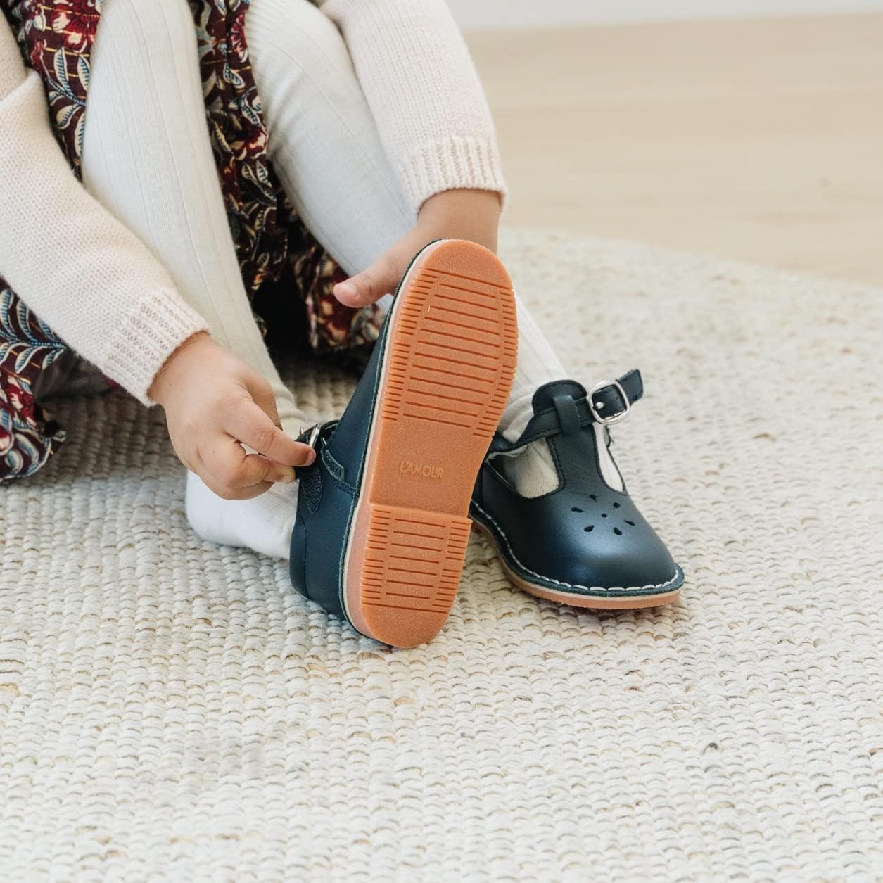 Joy クラシックレザーステッチダウンTストラップ メリージェーン US サイズ: 12 Toddler カラー: ブルー