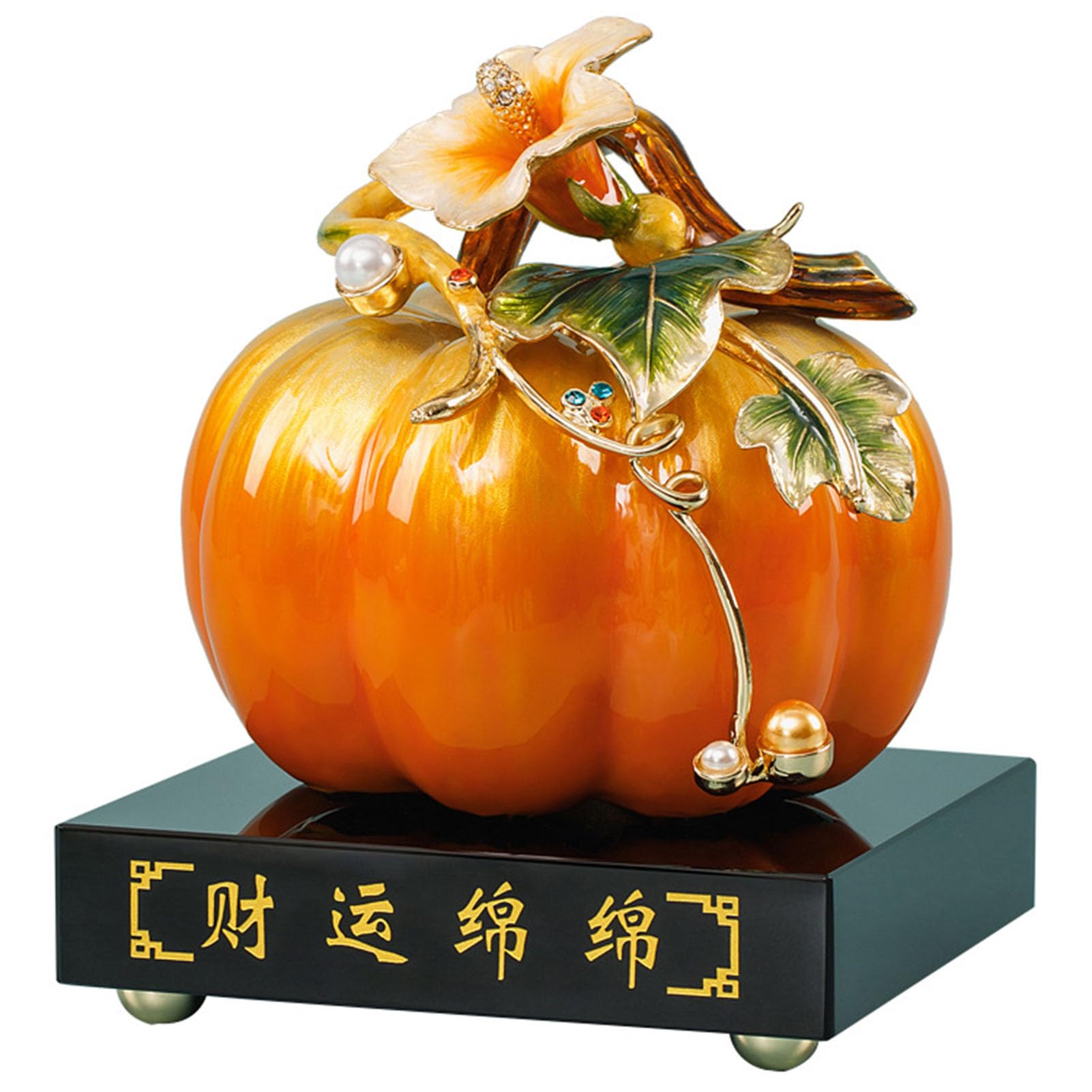 Dekorowanie dyni - ręcznie robiona figurka dyni dla Feng Shui | Prezenty Wyjątkowe dekoracje i prezenty na Halloween, Wystrój stołu Wakacje Halloween, Bogactwo i szczęście