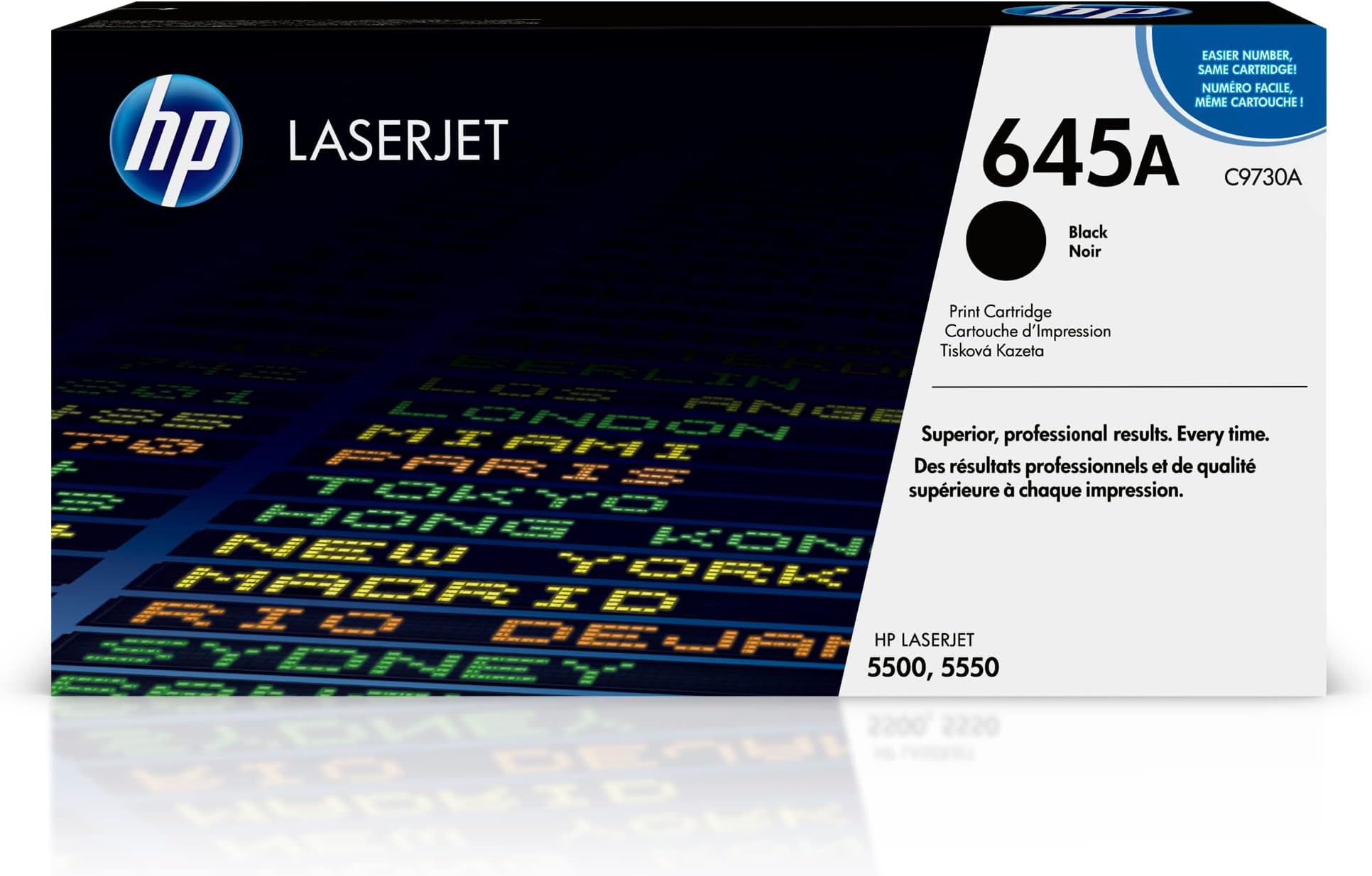 645A Black Toner Cartridge | Works Color Laserjet 5500, 5550 Series | C9730A