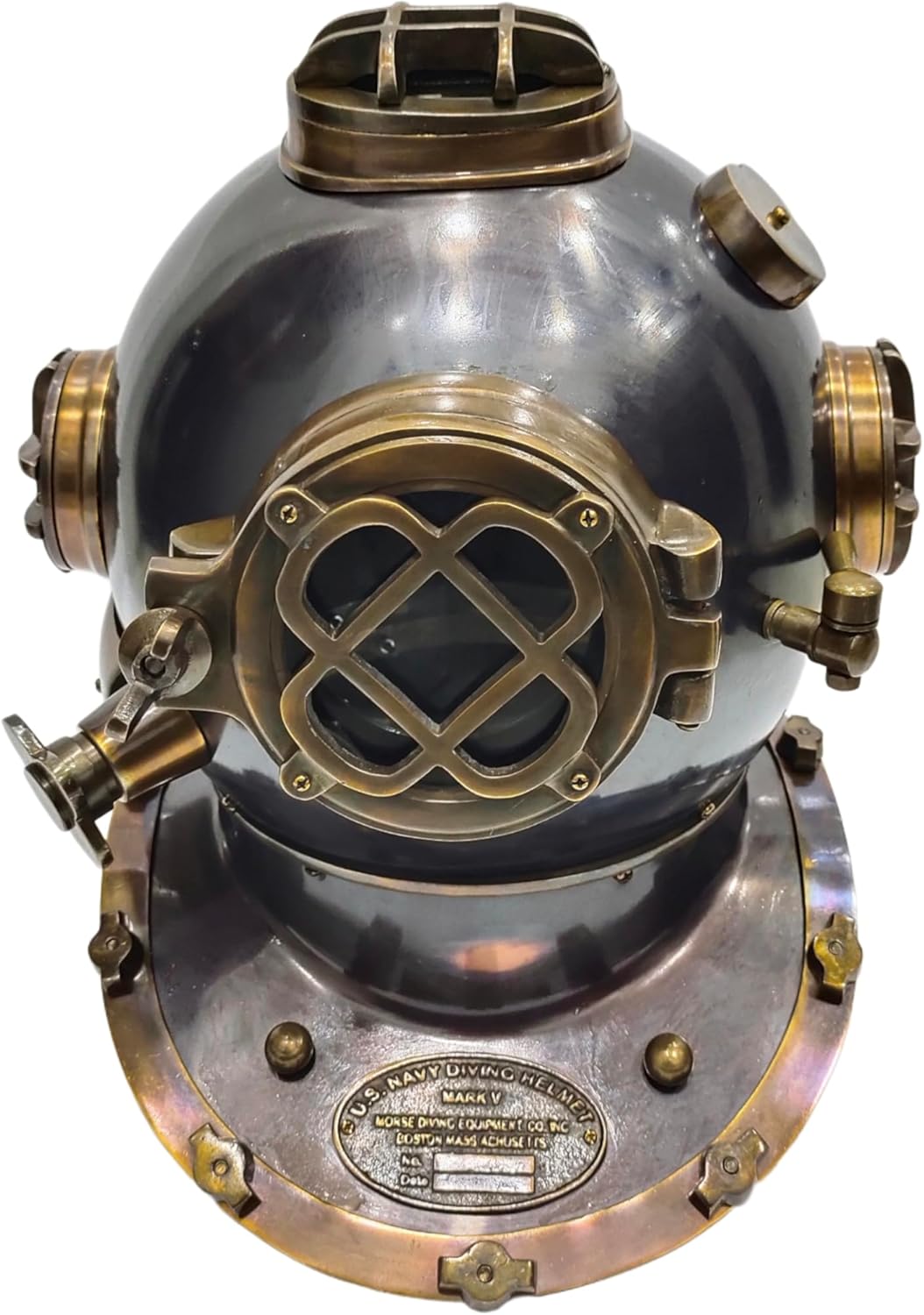 Vintage Helmet Diving Navy Divers Deep Sea Mark V Antique Nautical Us Scuba Brass Marine Home Decor & Office