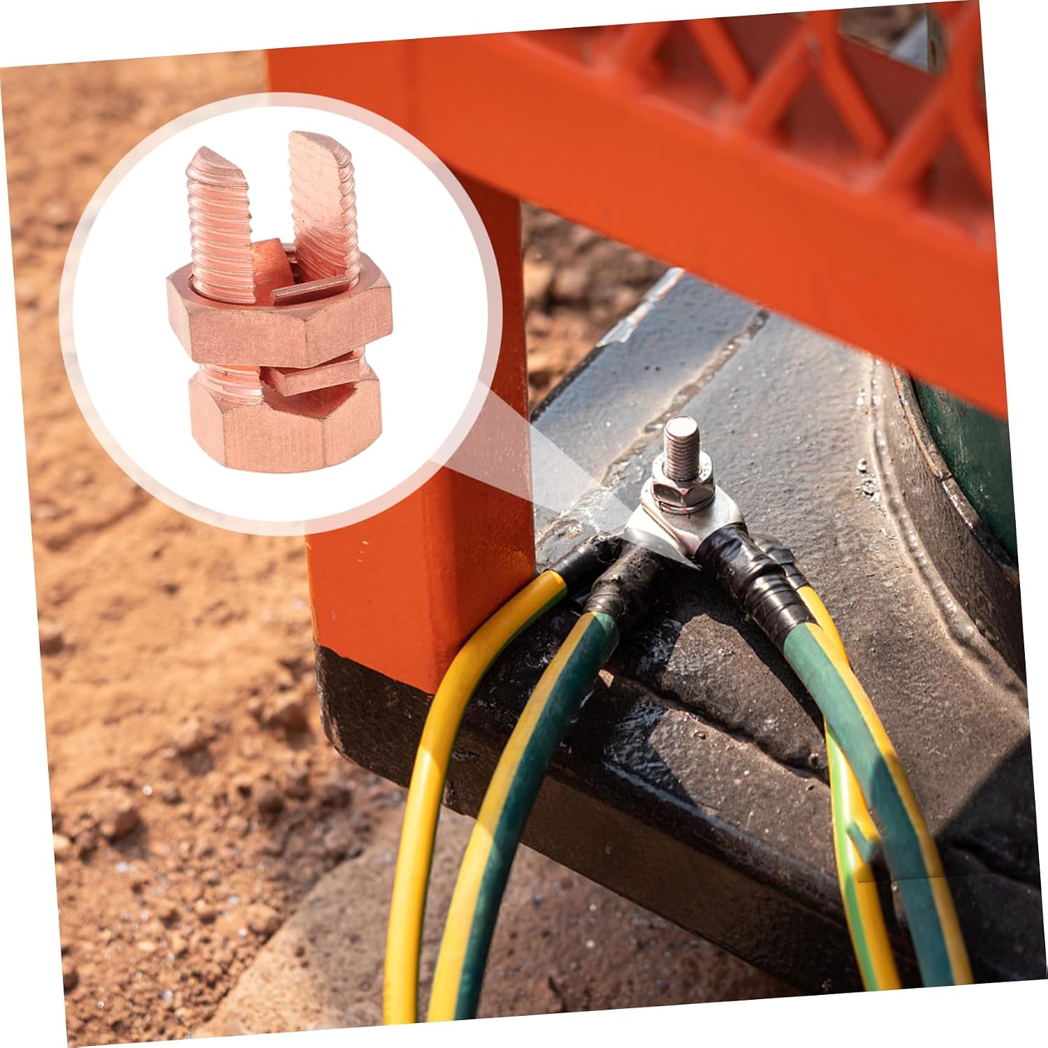 High Strength Copper Split Bolt Connector Ground Wire Clamp for Electrical Grounding and Bonding Applications Weather Resistant Tool for Copper Conductors and Cable Connections