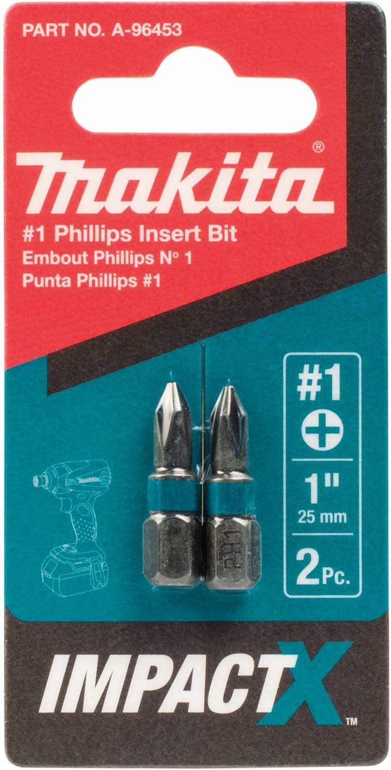 Makita A-96453 Impactx 1 Phillips 1″ Insert Bit, 2 Pack
