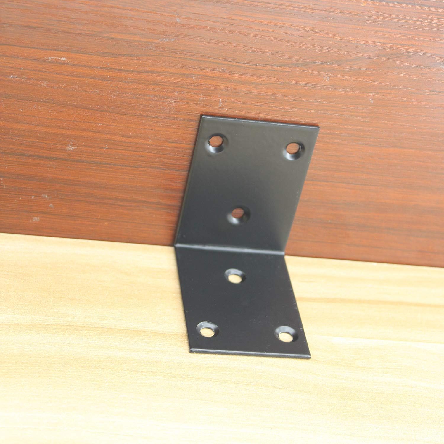 Heavy Duty Stainless Steel Corner Bracket,ULIFESTAR L Shaped Shelf Bracket 90 Degree Corner Brace Large Joint Right Angle L Bracket for Furniture Wood Cabinets Shelves (48x65x65mm)