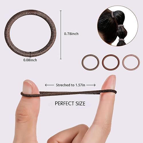 Vista 29 de 200 ligas elásticas para el cabello fino, soportes para coletas pequeñas para niños y bebés, multicolor, mini accesorios para el cabello sin arrugas