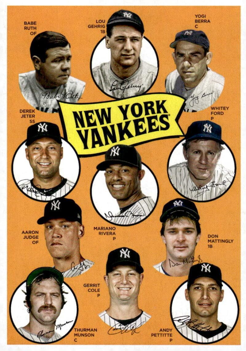 2023 Topps Archives 1969 Team History Baseball Post Card #H69-NYY New York Yankees New York Yankees MLB Baseball Card NM-MT