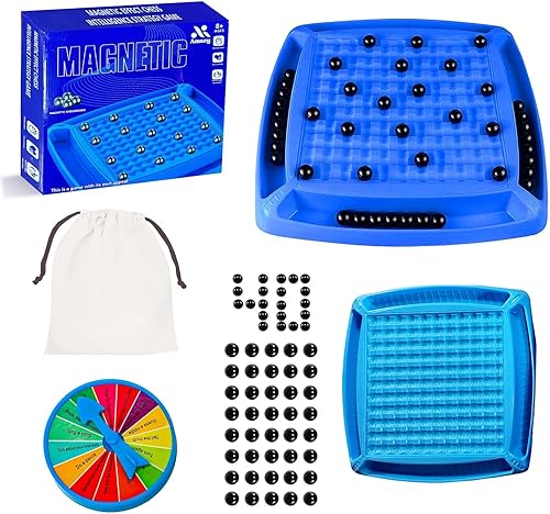 Miniatura 1 de Juego de ajedrez magnético de 40 piedras, juego de ajedrez magnético, juego de ajedrez de viaje magnético, rompecabezas magnético, juego de fiesta