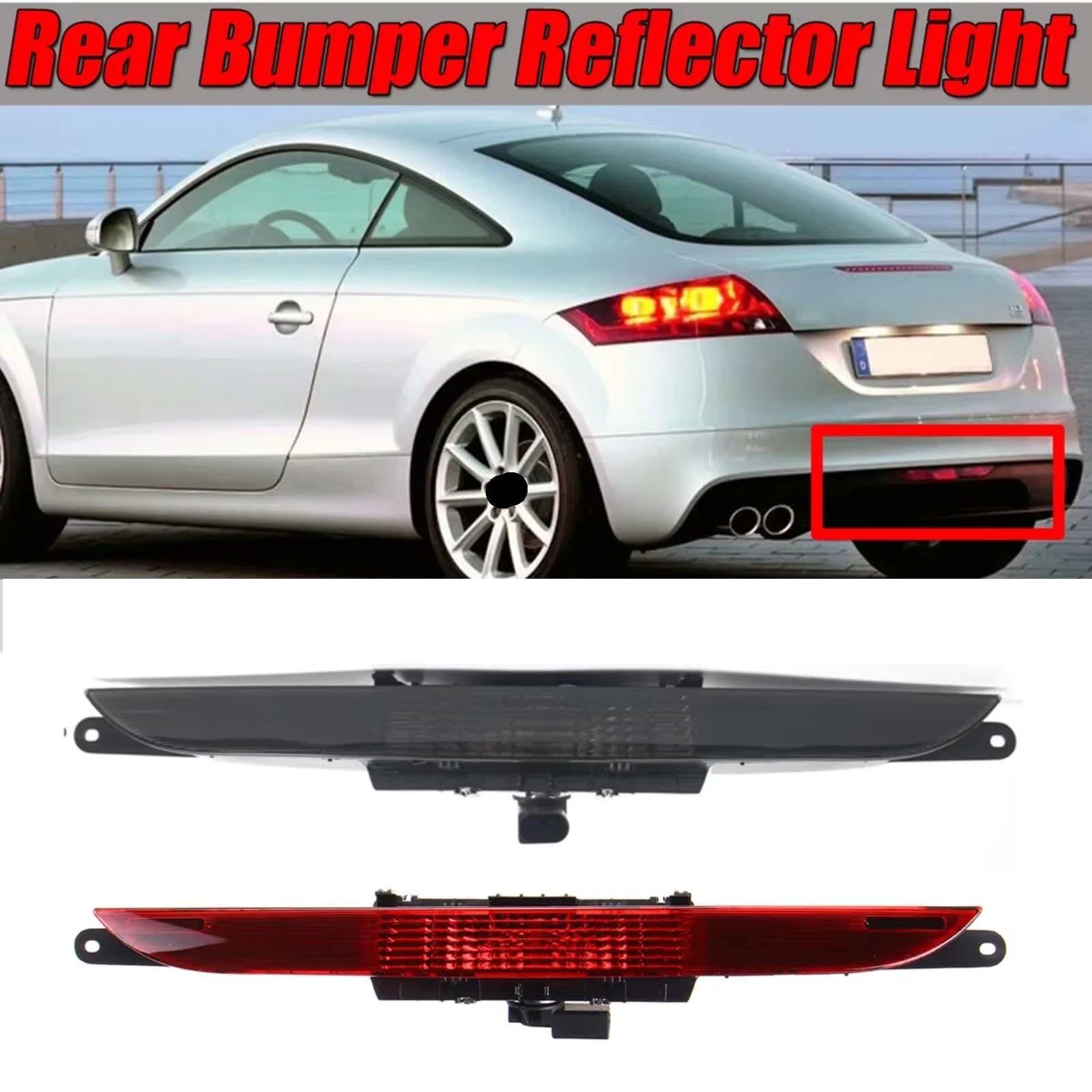 Compatibile Con TT MK2 2007 2008 2009-2014 Luci Di Parcheggio Posteriori Auto Luci Stop Posteriori Paraurti Posteriore Luce Riflettore Centrale 8J0945703 Riflettore Luce Paraurti