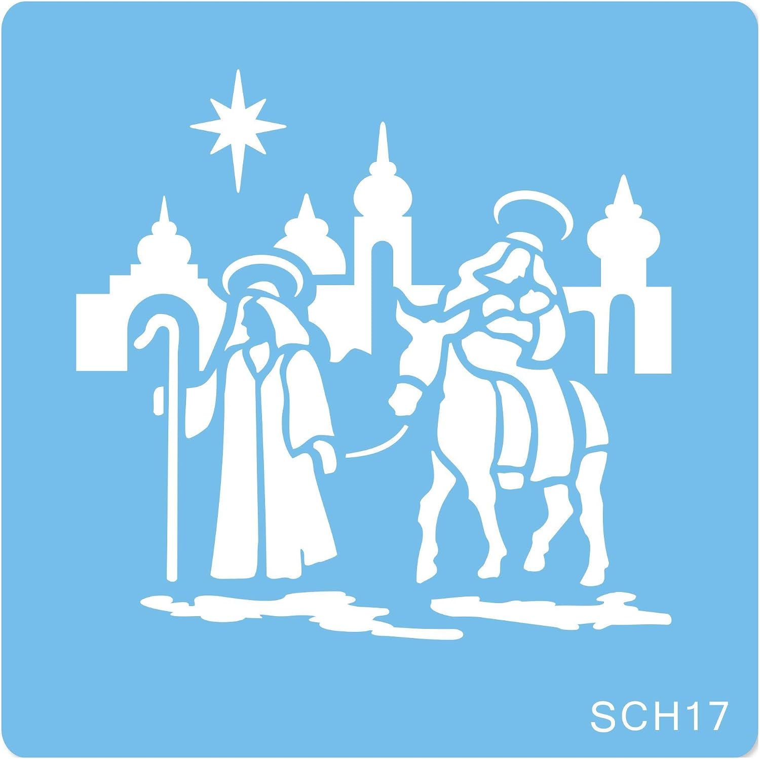 JEM Nativity Scene Stencil, Blue