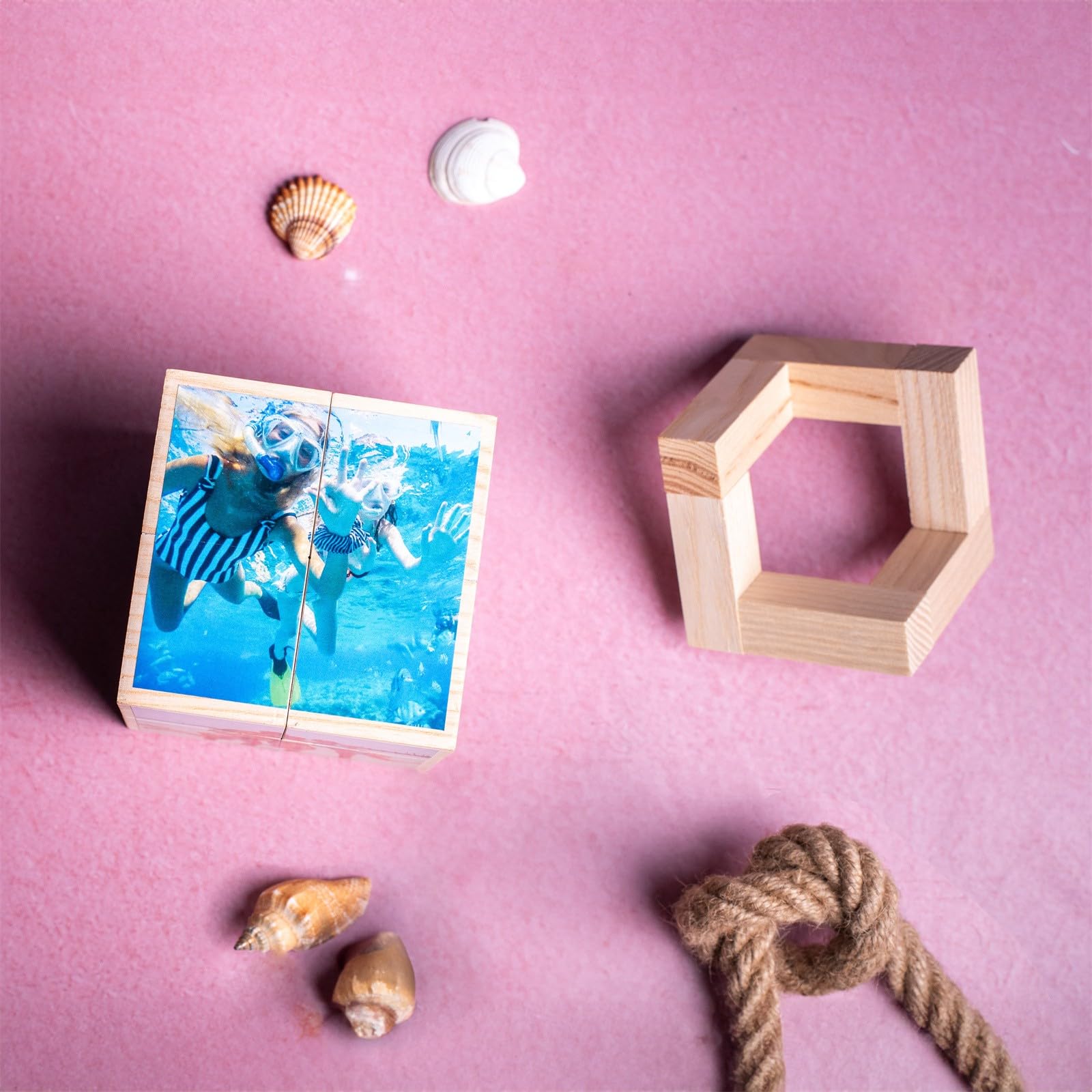Generisch Personalisiert Infinity Cube Fotowürfel Foto Geschenk Geburtstag, Weihnachten, Personalisierte Geschenke für Kinder, Familie, Freunde