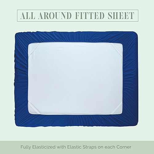 Vista 241 de Elegant Comfort - Juego de sábanas de 3 piezas de lujo de 1500 hilos, calidad egipcia, Microfibra, Blanco, Completo