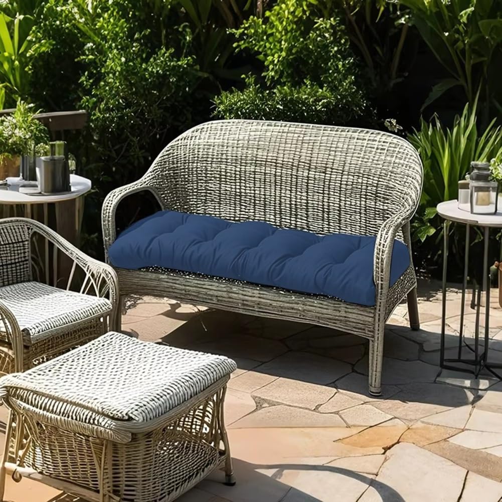 Wasserdichte Outdoor-Bank, 121,9 x 40,6 x 10,2 cm, für Terrasse, Fell, Veranda, Schaukel und Gartensitz, dick, 10 cm, mit Bändern, für drinnen und draußen, Violett