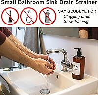 Vista 6 de Colador de drenaje pequeño de 1.0", atrapa cabellos para desagüe de fregadero, colador de drenaje de fregadero de baño, 2 cestas de malla de drenaje