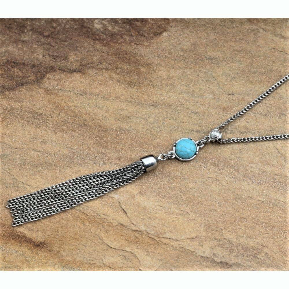 Colar De Franja Longo Pedra Natural Turquesa Bijuterias Femininas em promoção! Veja a oferta e mais achadinhos de Bijuterias 4 Hoje é o melhor dia para comprar Colar De Franja Longo Pedra Natural Turquesa Bijuterias Femininas com aquele preço maroto! Promoção! Aproveite a oferta! 4