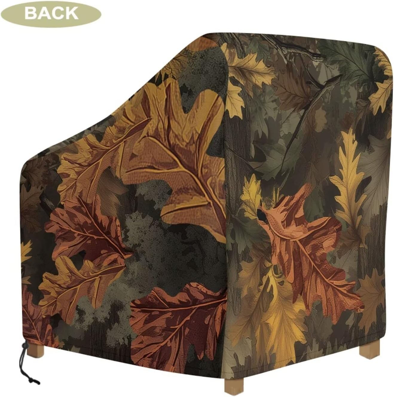Patio Chair Covers for Outdoor Furniture Waterproof Camouflage Hunting Printed Anti-UV Lawn Chair Covers, All Weather Protection