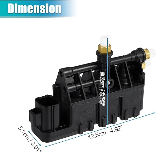 Miniatura 7 de X AUTOHAUX RVH000095 Suspensión neumática delantera EAS Válvula de transferencia de bloque de válvula para Land Rover LR3 2005-2009 para Land Rover